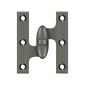 Deltana Hardware Deltana OK3025B 3" X 2-1/2" OLIVE KNUCKLE HINGES, HANDED, SOLID BRASS 