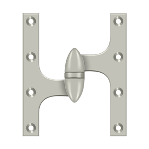 Deltana OK6050B 6" X 5" HINGE OLIVE KNUCKLE HINGES, HANDED, SOLID BRASS