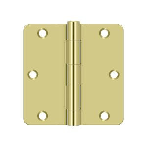 Deltana Hardware Deltana S35R4 3-1/2" X 3-1/2" X 1/4" RADIUS HINGE, RESIDENTIAL THICKNESS, STEEL MATERIAL 