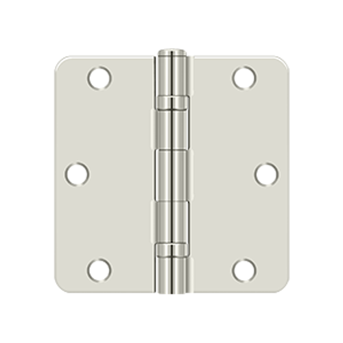 Deltana S35R4BB 3-1/2" X 3-1/2" X 1/4" RADIUS HINGE, BALL BEARING, STEEL MATERIAL