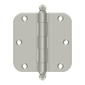 Deltana Hardware Deltana S35R5BT 3-1/2" X 3-1/2" X 5/8" RADIUS HINGE, WITH BALL TIPS,STEEL MATERIAL 