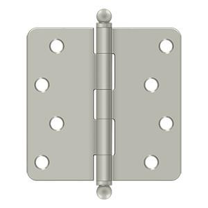 Deltana Hardware Deltana S44R4BT 4" X 4" X 1/4" RADIUS HINGE, WITH BALL TIPS,STEEL MATERIAL 