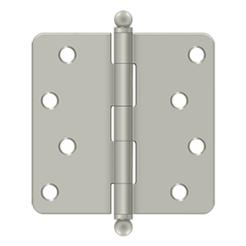 Deltana S44R4BT 4" X 4" X 1/4" RADIUS HINGE, WITH BALL TIPS,STEEL MATERIAL