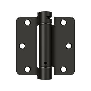 Deltana Hardware Deltana DSH35R4 3-1/2" X 3-1/2" X 1/4" RADIUS SPRING HINGE STEEL 