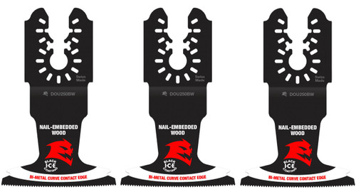  Freud Diablo DOU250BW 2-1/2 in. Universal Fit Bi-Metal Oscillating Blades for Nail-Embedded Wood 