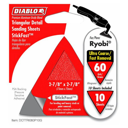  Freud Diablo DCTTRI Detail 2-7/8 in. x 2-7/8 in. Triangle StickFast 