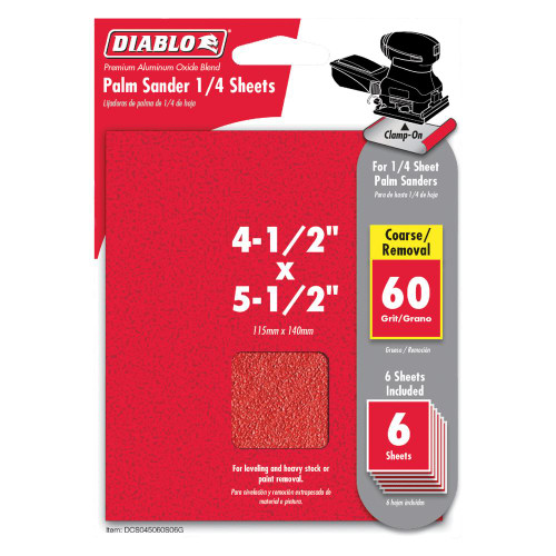  Freud Diablo DCS0450 4-1/2 in. x 5-1/2 in. Palm Sander 1/4 Sheet 