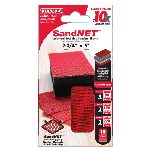  Freud Diablo DND234 2-3/4 in. x 5 in. SandNET Reusable Sanding Sheet 