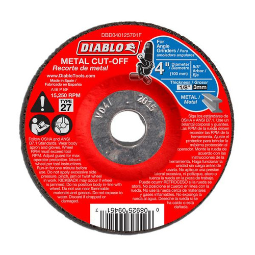  Freud Diablo 4 in. Metal Cut Off Disc - Thin Kerf 5-Pack 