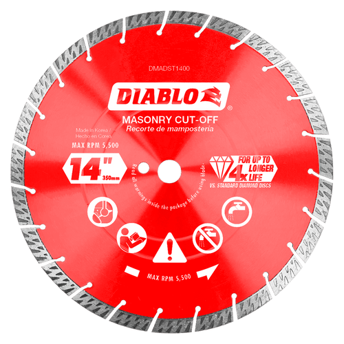 Freud Diablo 14 in. Diamond Cut-Off Discs for Masonry DMADS14-DMADST14