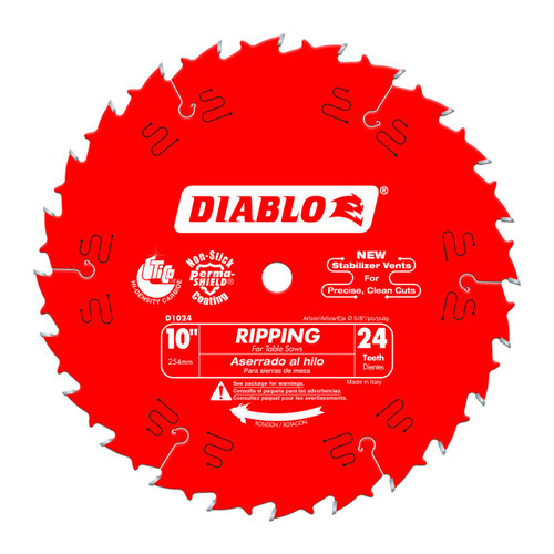  Freud Diablo Ripping 10 in. x 24 Tooth Saw Blade D1024X 