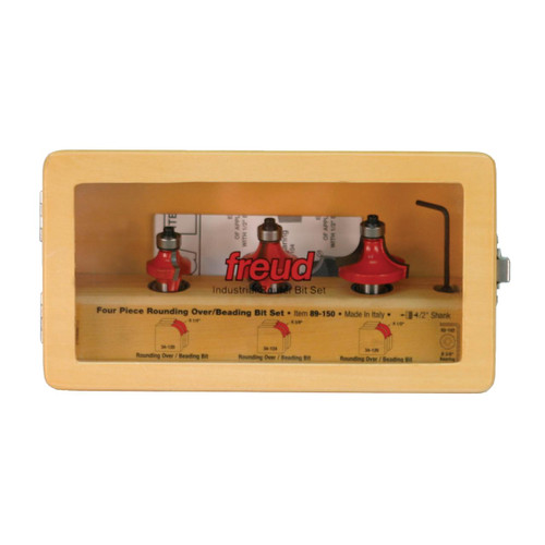 Freud 3 Piece Round Over/Beading Bit Set 89-150   Freud 3 Piece Round Over/Beading Bit Set 89-150