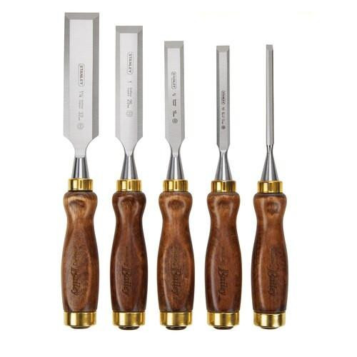 Stanley Tools 5 pc Bailey Chisel Set with Leather Pouch 16-401   Stanley Tools 5 pc Bailey Chisel Set with Leather Pouch 16-401