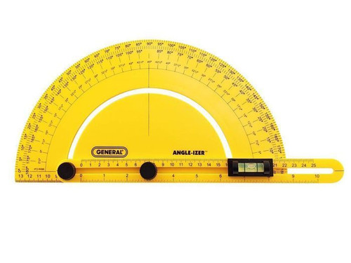 General ANGLE-IZER Angle Finder, 3 in 1: Level, T-Square & Sliding Set Square 736