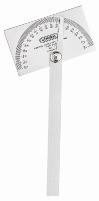 General ANGLE-IZER Square Head Stainless Steel Angle Protractor, 0 to 180 Degrees, 6-Inch Arm 17