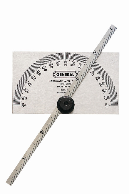 General ANGLE-IZER Square Head Steel Protractor and Depth Gauge 19