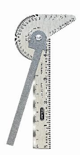 General Tools General ANGLE-IZER Pocket-Sized 6-In-1 Multi Use Ruler/Gauge with 4" Ruler, Etched Graduations in 64ths of an Inch and Millimeters 16ME 