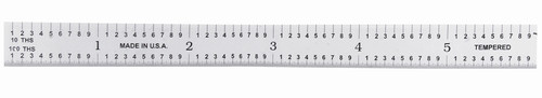 General Ultratest 6 In. Flexible Steel Ruler with 5R Graduations CF645