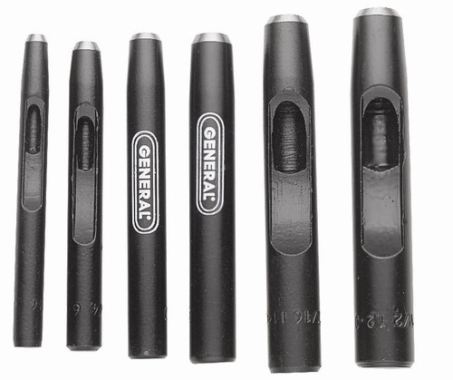 General Tools General Six-piece Hollow Steel Punch Set 1280ST 