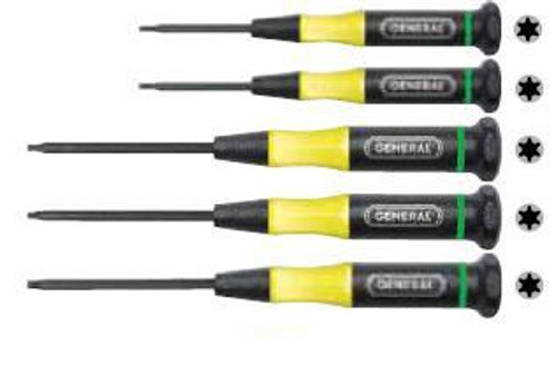 General Tools General Five-piece Precision Torx Screwdriver Set 711 