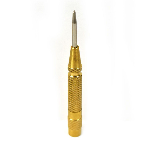 Big Horn Automatic Center Punch with 5 Inch Long Brass Handle 19864