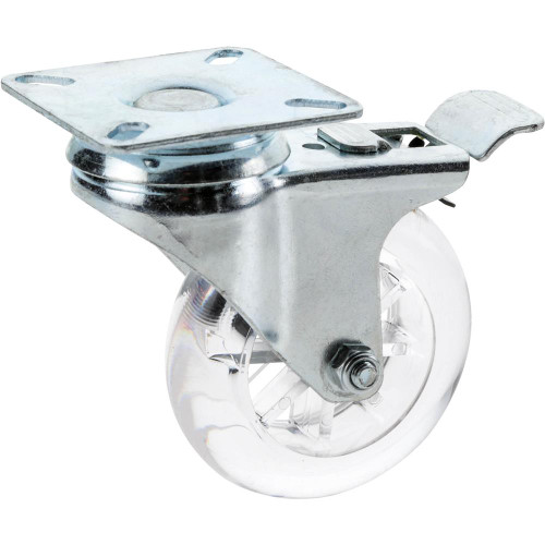 Woodstock Shop Fox 3" Non-Marring Swivel Caster, Plate Mount with Lock D4543