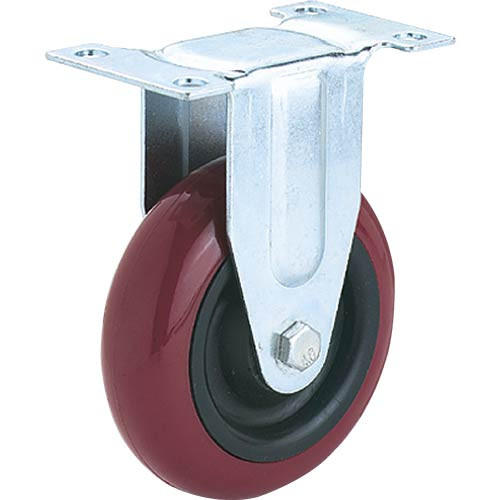 Woodstock SteeleX 3" Polyurethane Fixed Caster, Plate Mount D2604