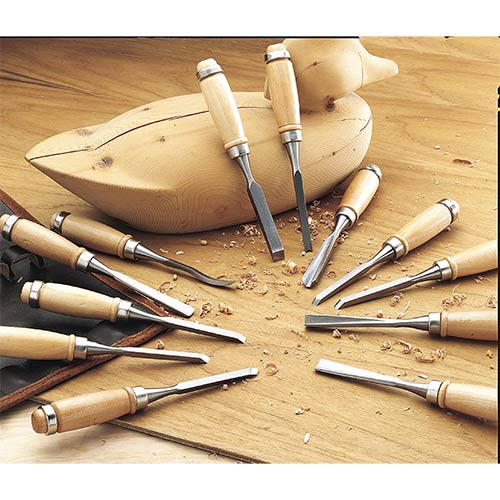 Woodstock SteeleX 12 pc. Carving Chisel Set D2227