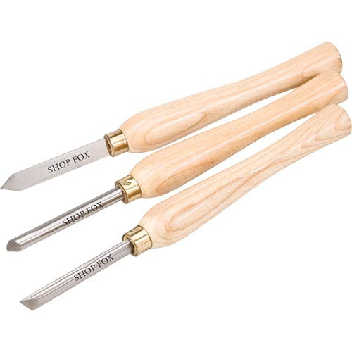 Woodstock Shop Fox 3 pc. HSS Lathe Chisel Set D3782