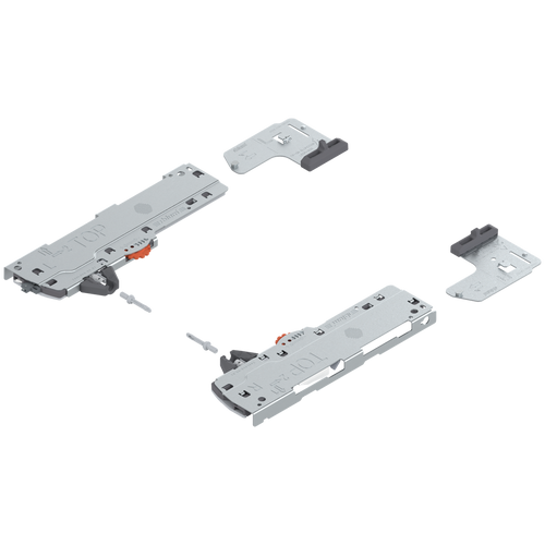 Blum T60L7340 Left and Right TIP-ON Unit and Trigger, L1 Standard Duty, for Total Drawer Weight 0 lbs - 44 bs
