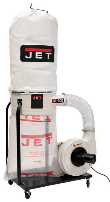 Jet DC-1100VX-5M Dust Collector, 1.5HP 1PH 115/230V, 5-Micron Bag Filter Kit 708658K