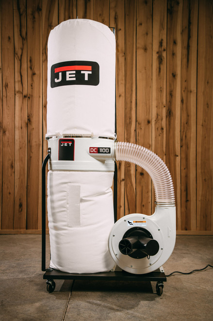 Jet DC-1100VX-BK Dust Collector, 1.5HP 1PH 115/230V, 30-Micron Bag Filter Kit 708657K