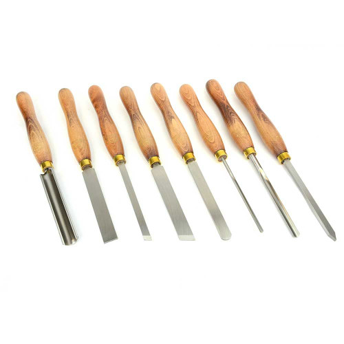 CROWN TOOLS 290 8 PC WOODTURNING TOOL SET - WOODEN BOX 24116