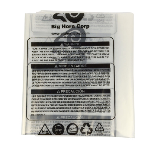 Big Horn 16.5 Inch Dia. Clear Plastic Dust Collection Bag 26 Inch x 47 Inch - Replaces Powermatic 1791087 (5 Pk) 11785