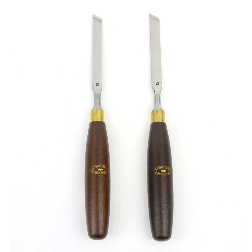 CROWN TOOLS 1741SK PAIR 1/2 INCH SKEW WOOD CHISELS 21060