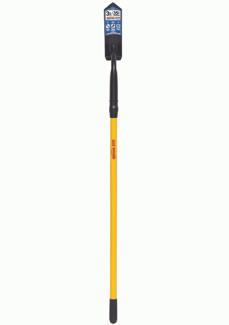 Seymour Midwest 3" Trenching/Cleanout Shovel, 48" Yellow Fiberglass Handle, 11 gauge steel, 35Â° angle 89123