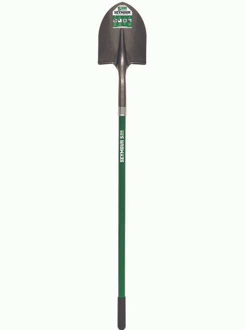 Seymour Midwest 16 Ga. #2 Round Point Shovel, 43" Green Fiberglass Handle 49430