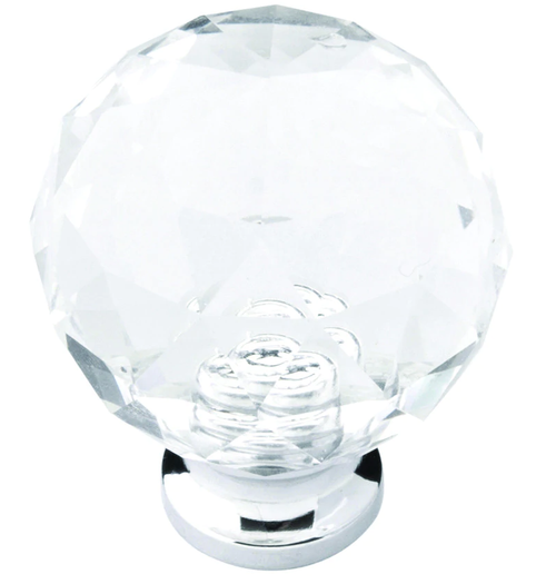 Belwith Keeler Luster Glass Knob 1-1/4" Faceted