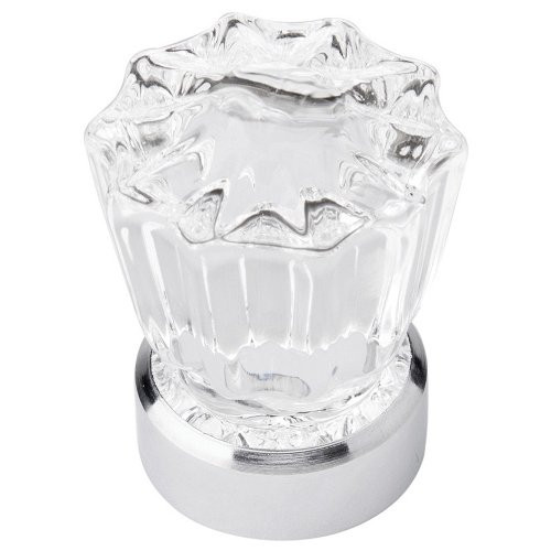Belwith Keeler Luster Glass Knob 1-3/8" Ribbed & Conical
