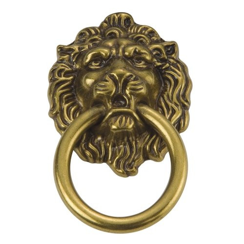 Hickory Hardware 2-5/8 (67MM) MANOR HOUSE LIONS HEAD RING CABINET PULL