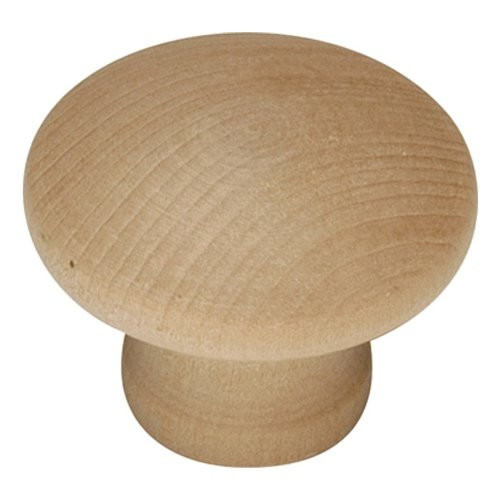 Hickory Hardware 1-1/4 INCH (32MM) NATURAL WOODCRAFT UNFINISHED WOOD CABINET KNOB