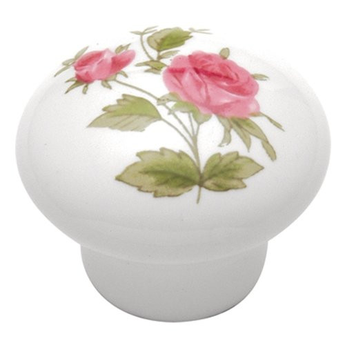 Hickory Hardware 1-1/16 INCH (27MM) TRANQUILITY PINK ROSE CABINET KNOB