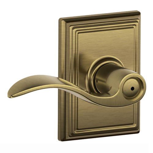 Schlage Privacy Accent Lever Door Lock with Addison Trim