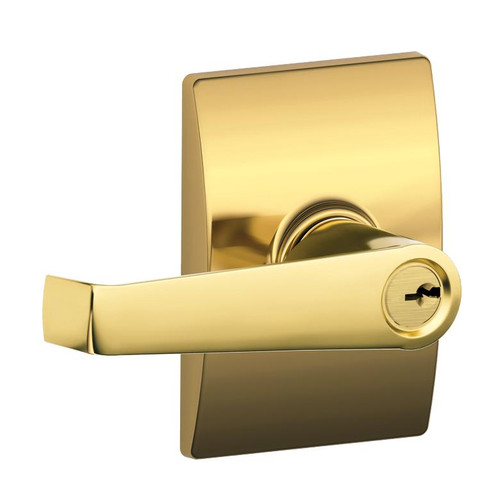 Schlage Lock Schlage Keyed Entry Elan Lever Door Lock with Century Trim 