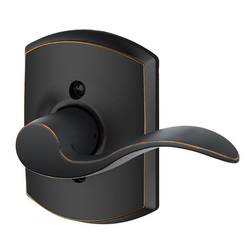 Schlage Lock Schlage Accent Lever Non-turning Lock with Greenwich Trim 