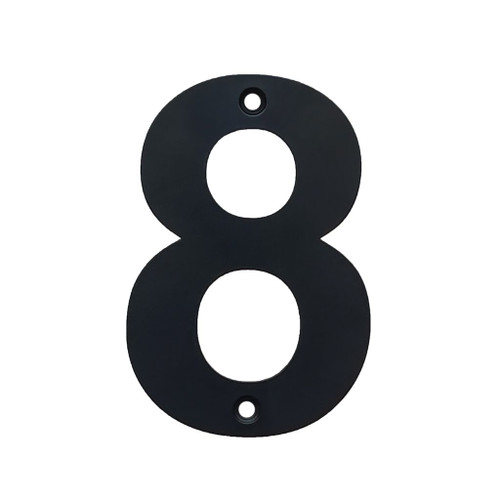 Acorn 4" Black Lacquered Stainless Steel House Numbers