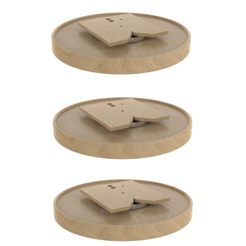  Rev-A-Shelf 18" Natural Wood Full Circle 3-Shelf Lazy Susan Set LD-4NW-073-1836-1 