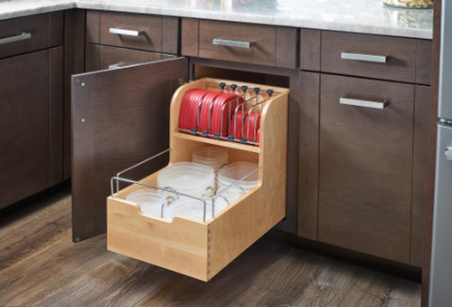 Rev-A-Shelf Rev-a-shelf Wood Food Storage Container Organizer for Base 18" & 24" Cabinets 4FSCO Series