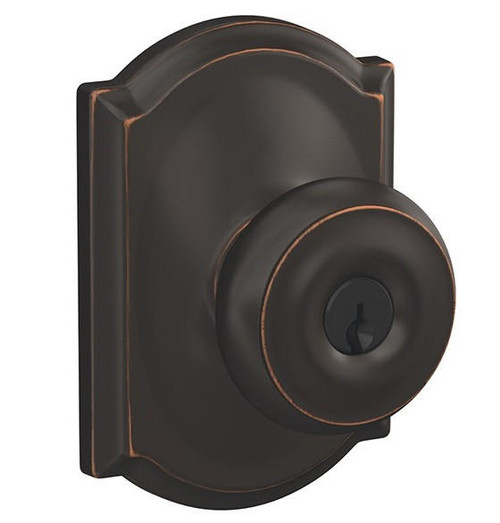 Schlage Lock Schlage Georgian Keyed Entry Knobs Camelot Rosette 