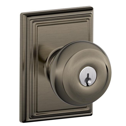 Schlage Lock Schlage Georgian Keyed Entry Knobs Addison Rosette 